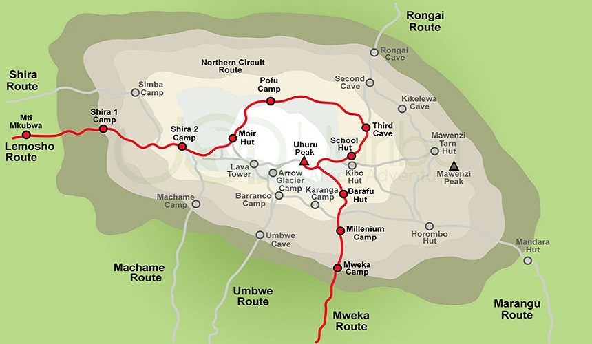 Kilimanjaro Northern Circuit Route